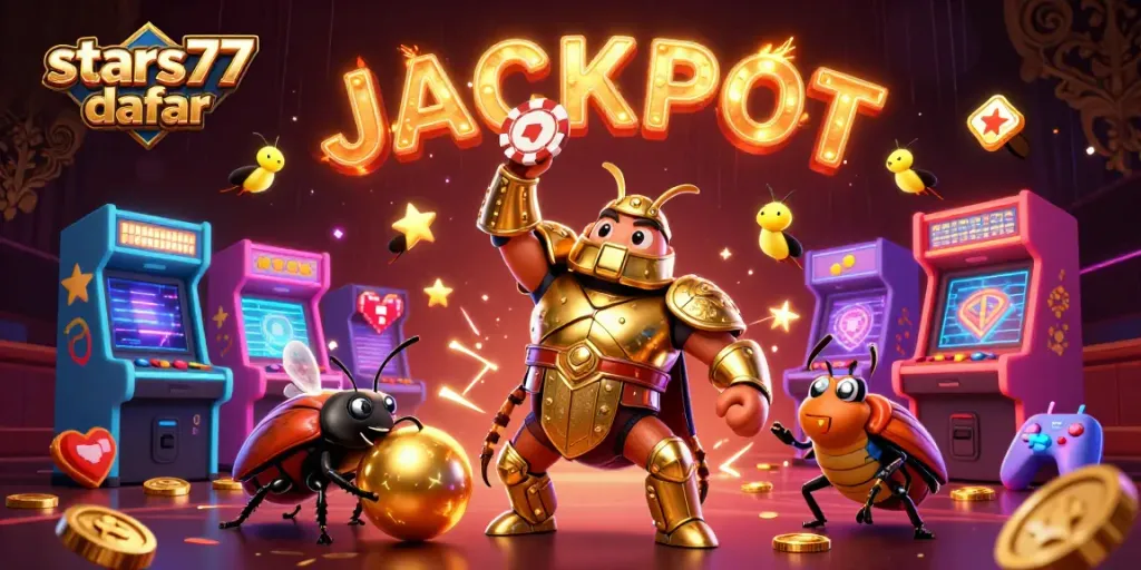 Aktivitas permainan menarik dengan stars77 daftar, ilustrasi kasino digital yang menawan.
